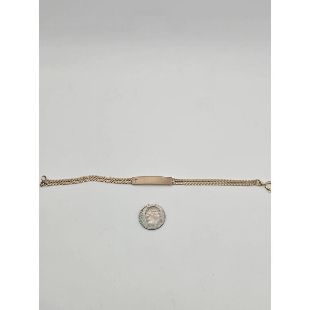 Vintage 1950s 1/20 12K GF Bracelet w/ Diamond 7" Rare Find